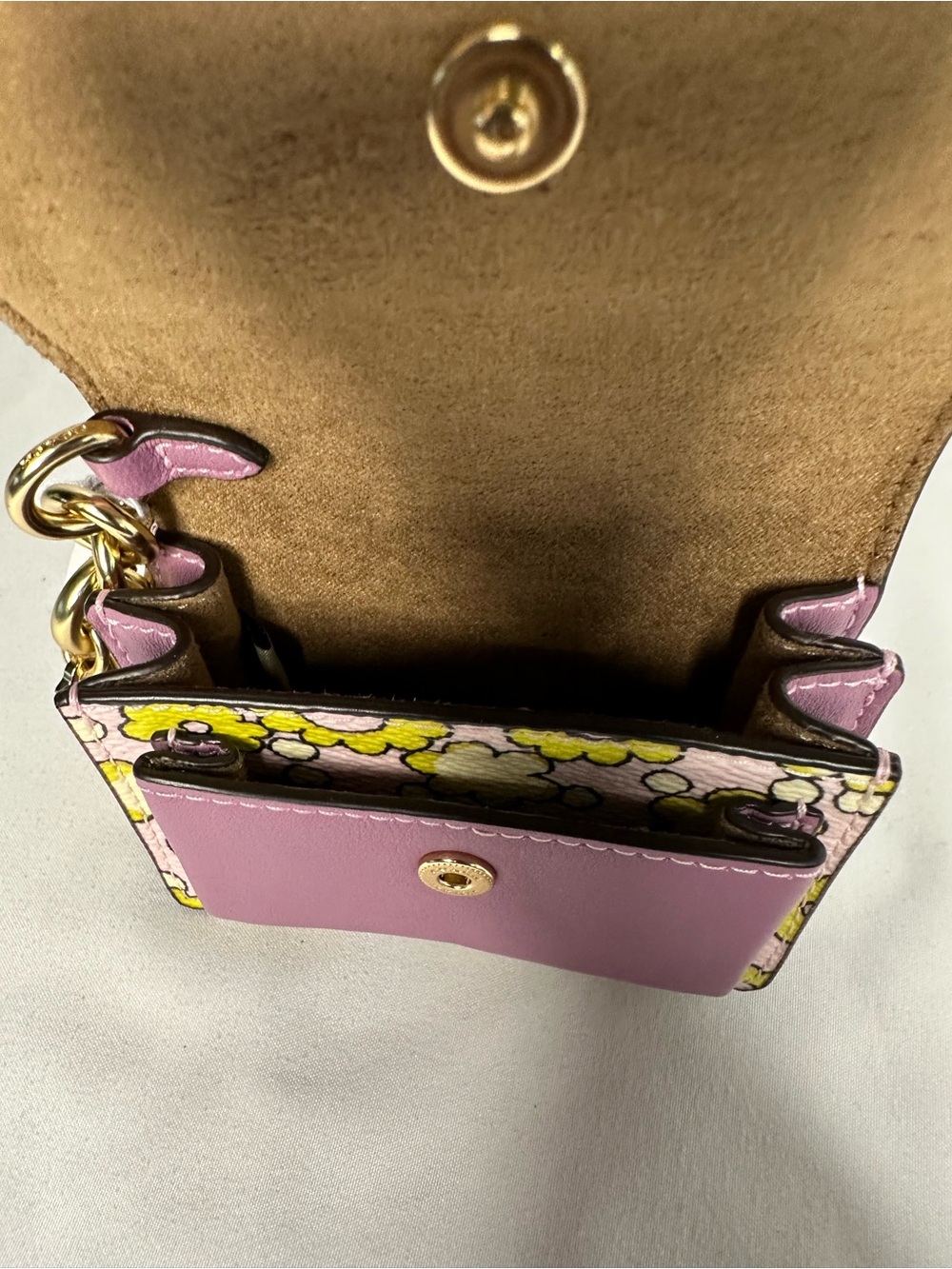 Coach Mini Klare Bag Charm in Lilac Multi - Picture 9 of 10